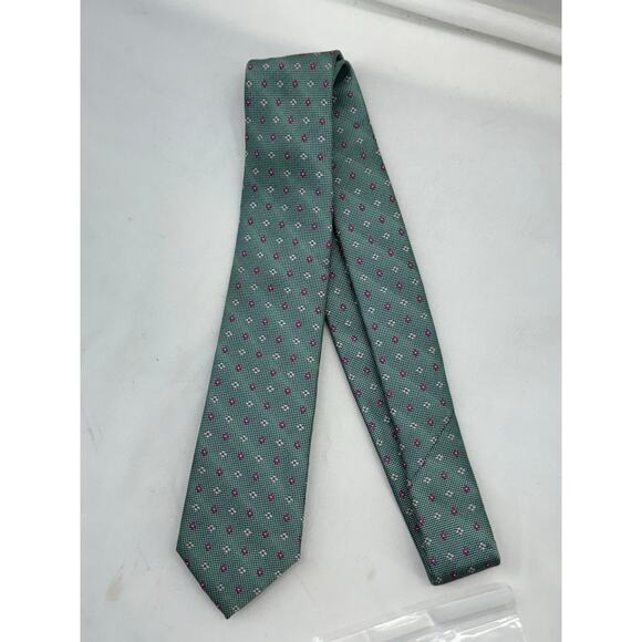 Boys IMANI green and pink tie - Picture 3 of 11